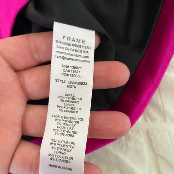 Frame Denim Seamed Pink Metallic Mini A-Line Skirt - Picture 10 of 11